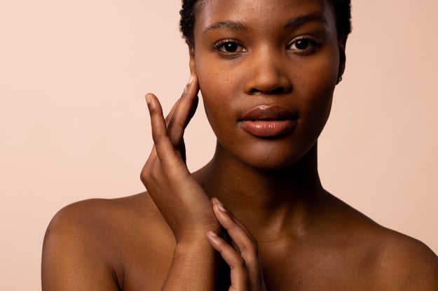 woman after using skincare for oily skin