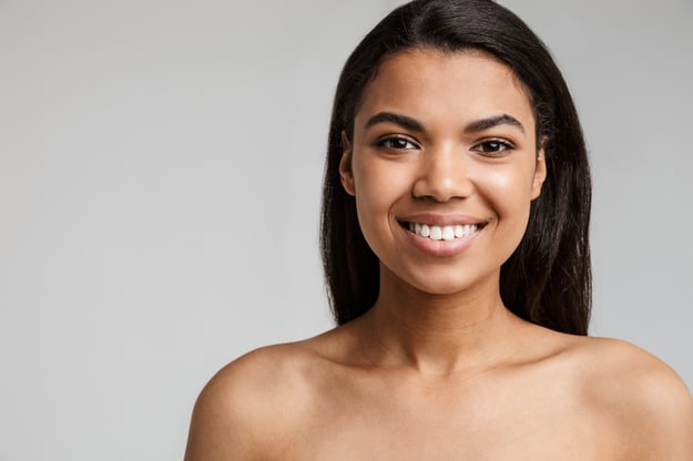 woman with healthy skin after using correct skincare ingredients