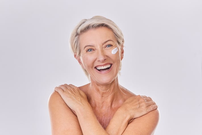 mature woman with healthy skin