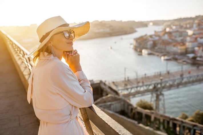 woman wearing protective clothing to protect from sun damage